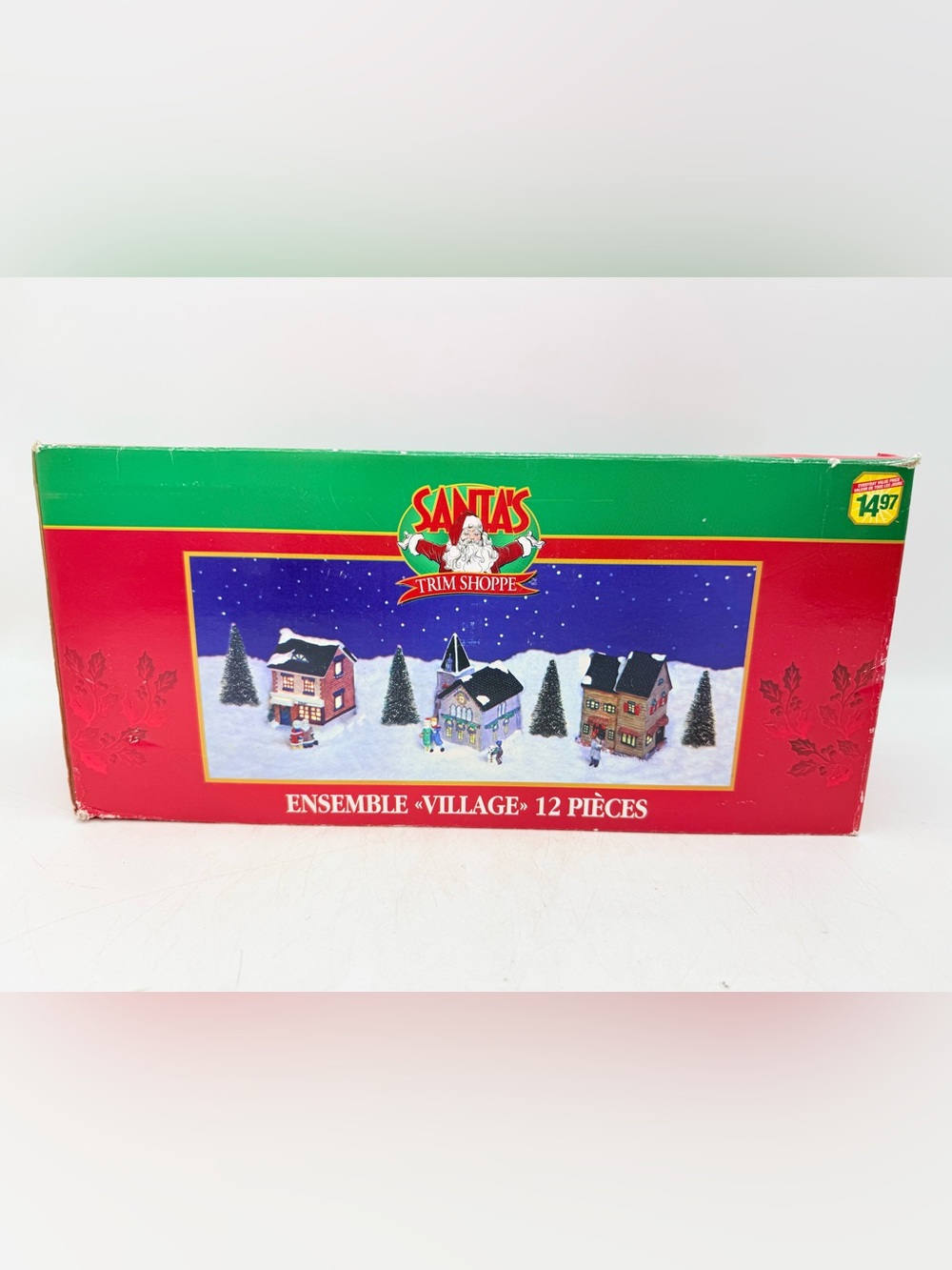 Vintage Santa's Trim Shoppe 12-Piece Porcelain Christmas Village set